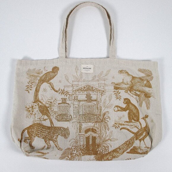 SÉZANE "PARAISO" JUNGLE PRINT TOTE BAG - Picture 1 of 12